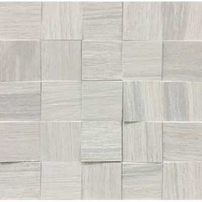 Casa Dolce Casa Wooden Tile Of Cdc 742055 White Matte Mosaico 3d Inclinato 6x6 30x30