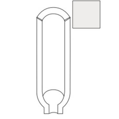 CE.SI. Matt Cove Base Ang. Int. Bianco 10x2.5