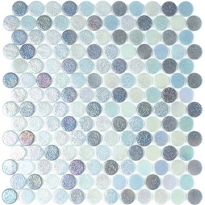 Vidrepur Circle Aqua Black Mix (на сетке) 30.6x31.4