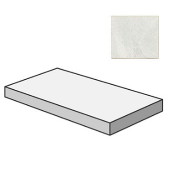 Sant Agostino Bergstone CSAGSBLI12 Gradone Angolare Sx Light 33x120