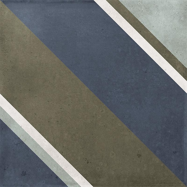La Fabbrica Ceramiche Small 180239 Trend Diagonal Navy 10x10