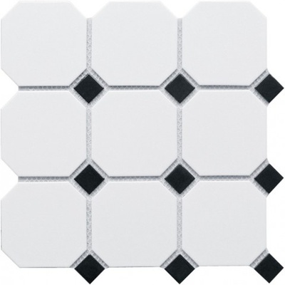Starmosaic Homework CLA006 Octagon big White/Black Matt 30x30