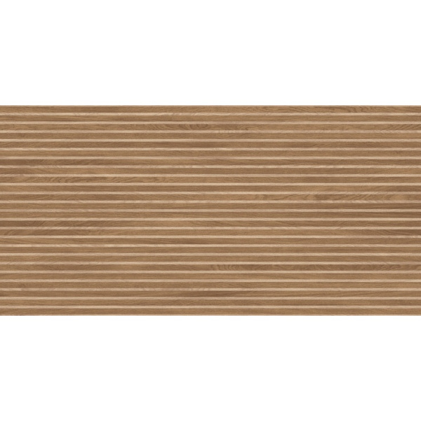 Laparet Wood Canarium Almond Stripes Тёмно-бежевый матовый карвинг 60x120 - керамическая плитка и керамогранит