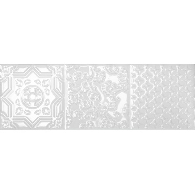 Monopole Ceramica Esencia Relieve Blanco Brillo 10x30
