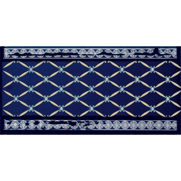 Ape ceramica Lord + Noblesse Cenefa Delis Cobalto Silver 20x10