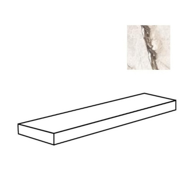 Flaviker PI.SA Supreme Hedonism 0017895 Angolare Top Sx Quarzite Sky Nat Ret 32x120 - керамическая плитка и керамогранит