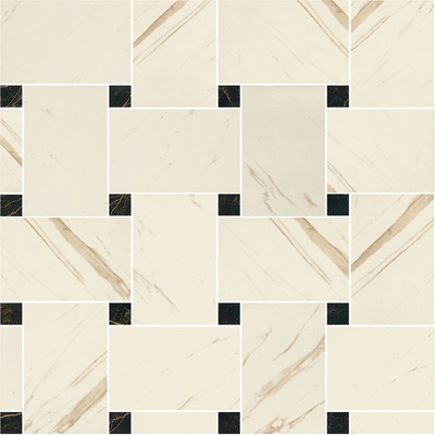 Versace Marble 240531 Mosaico Intreccio Bianco/Nero 29.1x29.1