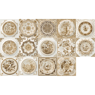 Absolut Keramika Monocolor Mix Circle Classic Cream 10x10