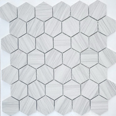Leedo Pietrine Hexagonal Dolomiti Bianco hex 18x30х6 Matt 29.5x30.5
