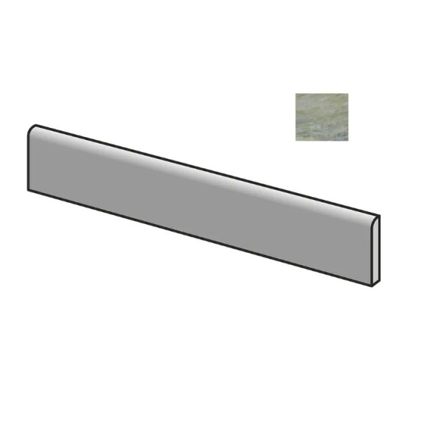 Sant Agostino Paradiso CSABPGRE60 Battiscopa Green 7,3x60