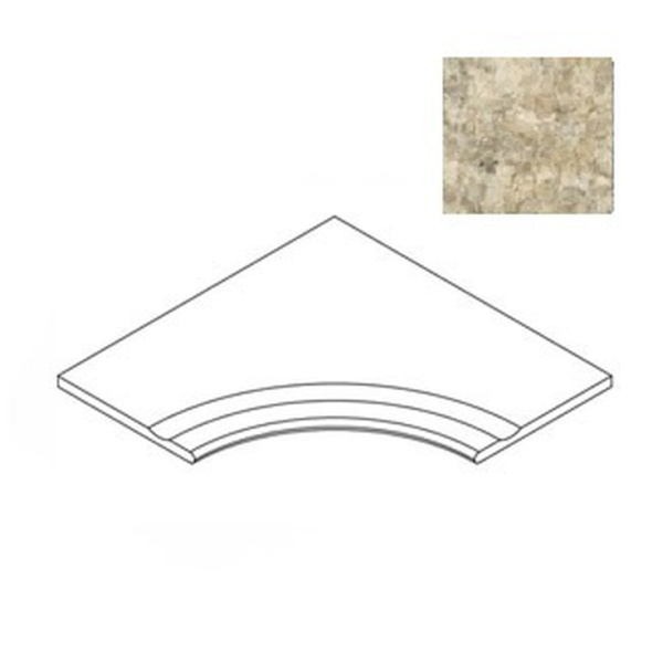 Atlas Concorde Russia Forte Dei Marmi Quark 620090001110 Brazilian Gold Bordo Svasato Angolare Round 30 60x60