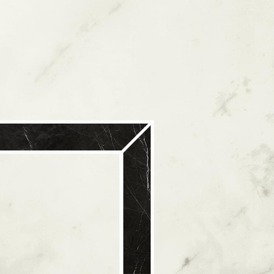 Refin Prestigio MI08 Carrara Fascia Minimal Lucido Anogolo R 15x15