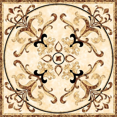 Infinity Ceramic Tiles Ruskin Roseton Beige 120x120