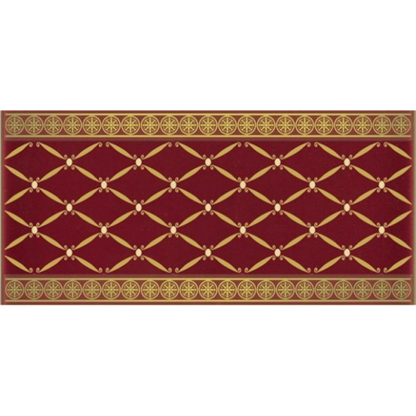 Ape ceramica Lord + Noblesse Cenefa Delis Burdeos Gold 20x10