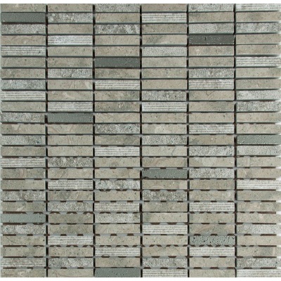 Petra Antiqua Mosaico Su Rete Ares Patch 1 Smoke 30.5x30.5