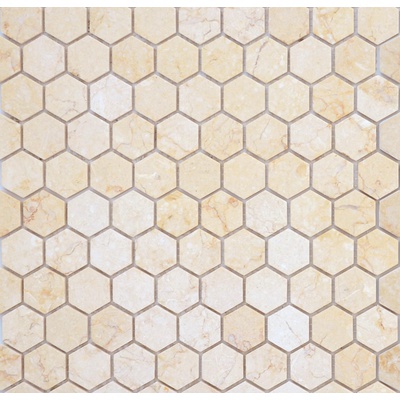Leedo Pietrine Hexagonal Botticino hex 18x30х6 матовая 29.5x30.5