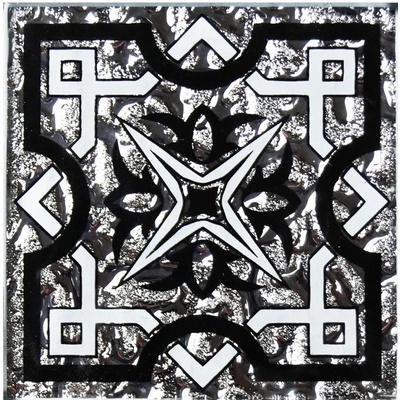 Роскошная Мозаика Напольные вставки ВВ 14 Кассиопея Платина 8x8