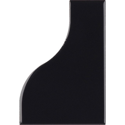 Equipe Curve 28849 Black Gloss 8,3x12 - керамическая плитка и керамогранит