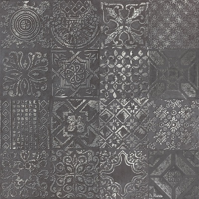 Abitare La Ceramica Icon Dec.Patchwork Black Lapp-2 60x60