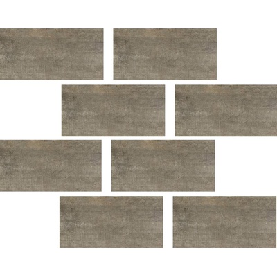 Rex Ceramiche Matieres 755986 Gris 7.5x15 Muretto 30x30