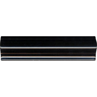 Dar Ceramics Biselado Moldura Antigua Negro Brillo 5x20