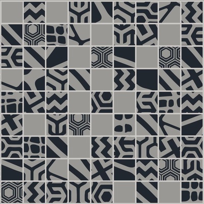Settecento Moodboard 149022 Mosaico Mix 2 Black Grey 2.4x2.4 23,7x23,7