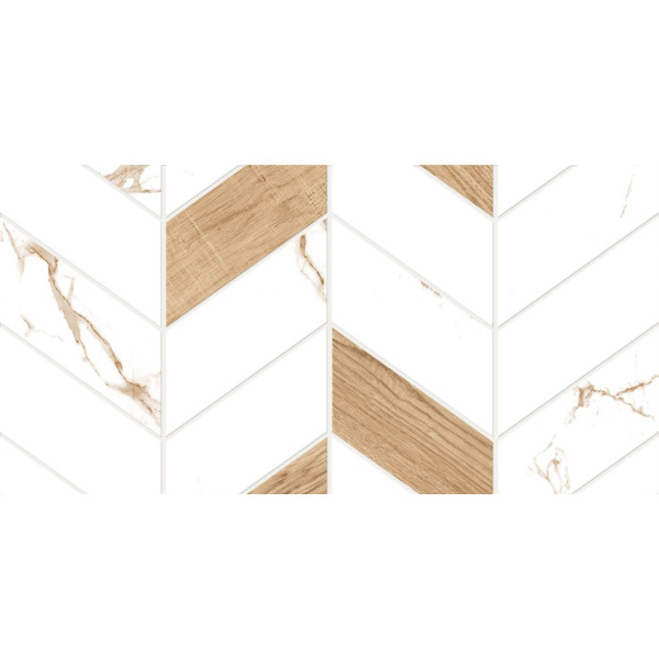GlobalTile Marmaris GT128VG Белый геометрия 25x50