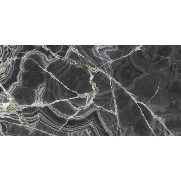 Ariostea Ultra Onici UO6L37679 Onice Nero Polished 6mm 37,5x75