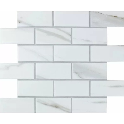 Bonaparte Керамогранитная мозаика Brick Calacatta Gold 28,8x29,2