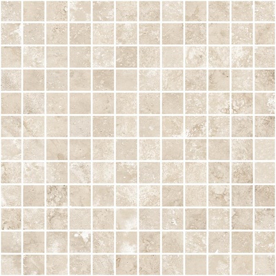 Monocibec Ceramiche Tradition 115675 Travertin Beige Mosaico Su Foglio 2.5x2.5 Naturale Rettificato 30x30