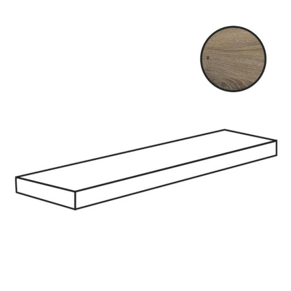 Flaviker PI.SA Nordik Wood 0004626 Angolare Plus Sx Brown Ret 32x120