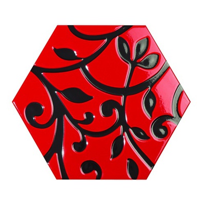 Bestile Toscana Grabados Rojo 25,8x29 - керамическая плитка и керамогранит