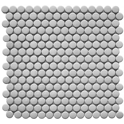 Starmosaic Homework NK50096 Penny Round Grey Glossy 31.5x30.9