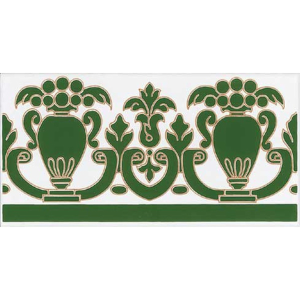 Cas Ceramica Triana Cenefa Verde 14x28