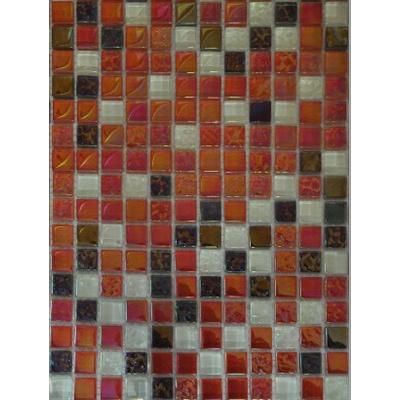 Keramograd Мозаика стеклянная с камнем Красная DGS016 30x30