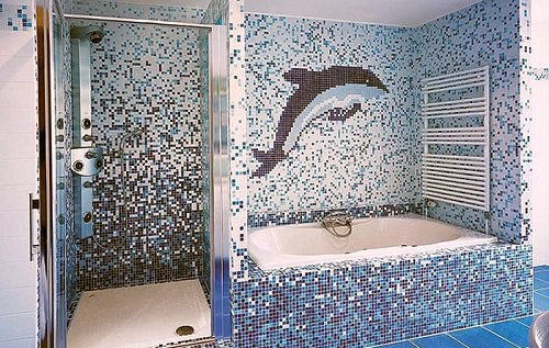 Мозаика в ванной комнате 2023: 80 фото идей