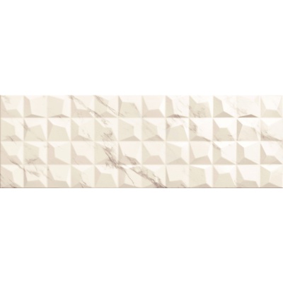 Goetan Ceramica Luxury Relieve Prisma White 30x90