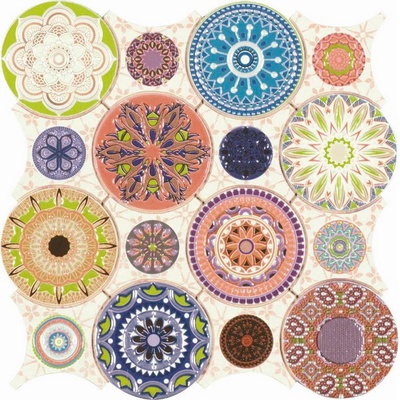 Dune Ceramic Mosaics 186922 Mandala 28x28
