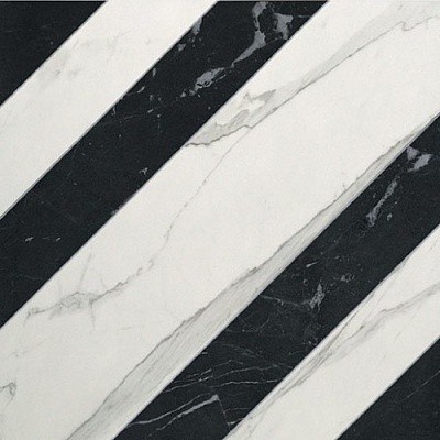 Fap Ceramiche Roma fLZJ Righe Statuario Grafite Matt 60x60 - керамическая плитка и керамогранит