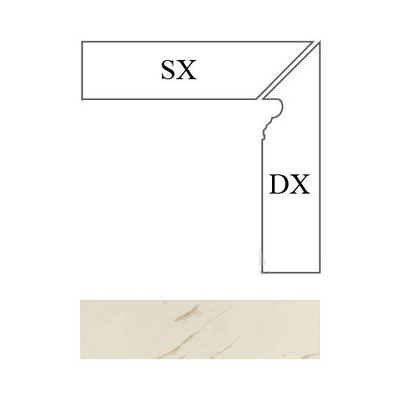 Versace Marble 240621 Battiscala Bianco SX Lap Угловой 117x8