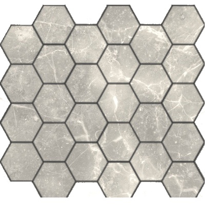 Leedo Pietrine Hexagonal Travertino Silver hex 18x30x6 Matt 29.5x30.5