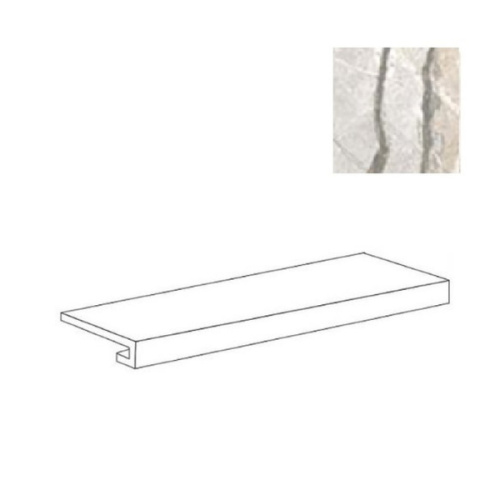 Flaviker PI.SA Supreme Hedonism 0017890 Gradone Top Silver Roots Nat Ret 32x120 - керамическая плитка и керамогранит