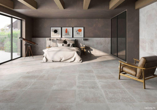 Atlantic tiles projects Serra Curves Oxide Iron 45x90