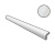 Equipe Masia 23305 Pencil Bullnose Blanco Crackle 3x15