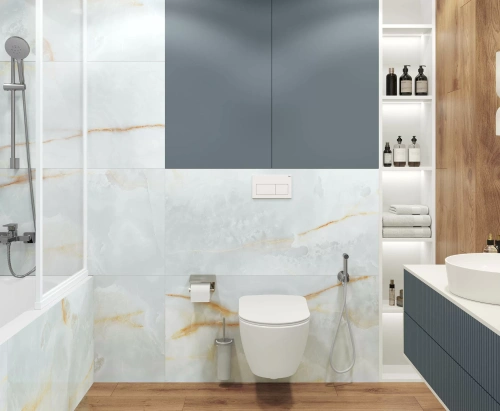 Laparet Onyx Dawn Sky голубой полированный 60x120