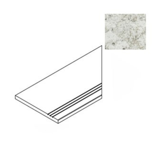 Atlas Concorde Russia Forte Dei Marmi Quark 620040000182 Brazilian White Gradino Bordo Dx 30x60