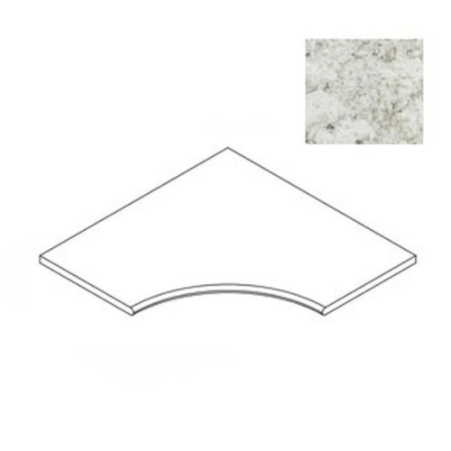 Atlas Concorde Russia Forte Dei Marmi Quark 620090001129 Brazilian White Bordo Angolare Round 30 60x60