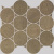 Apavisa Nanoshiba 8431940306129 Ochre Natural Mosaic Circle 30.07x34.84
