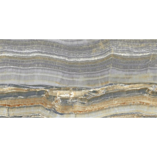 Ariostea Ultra Onici UO6SK37557 Grey Onyx Vein Cut Silky 6mm 37,5x75
