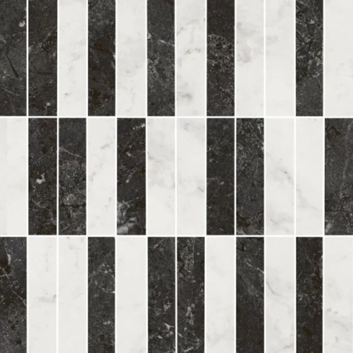 Kerama Marazzi Тубкаль KMD2MSA003BR Микс Чёрный Белый Глянцевый Обрезной 30x30
